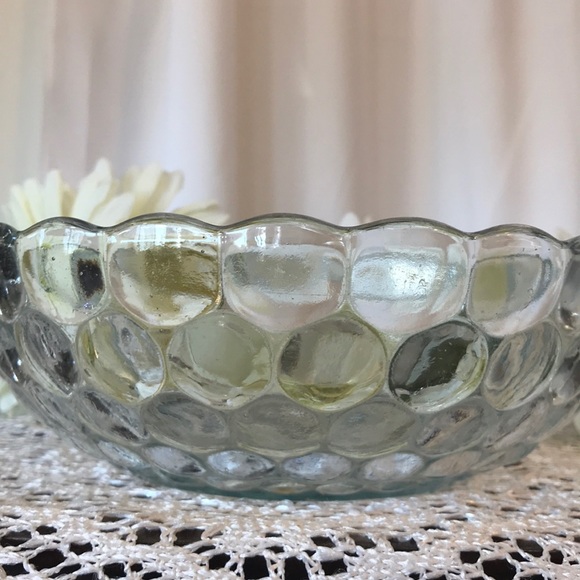 🆓 📫 - VTG Beveled Glass Bowl - Picture 2 of 5